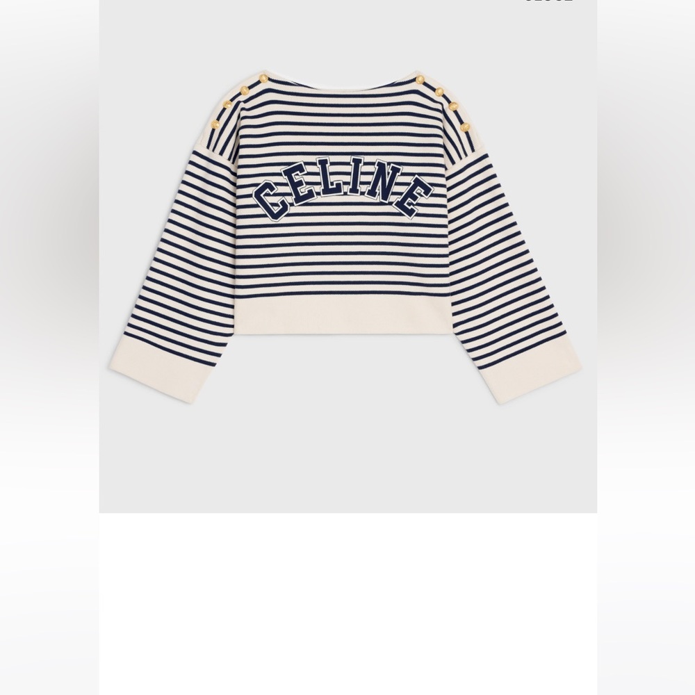 💯 Authentic Celine Embroidered Marniere Cotton Knit Sweater